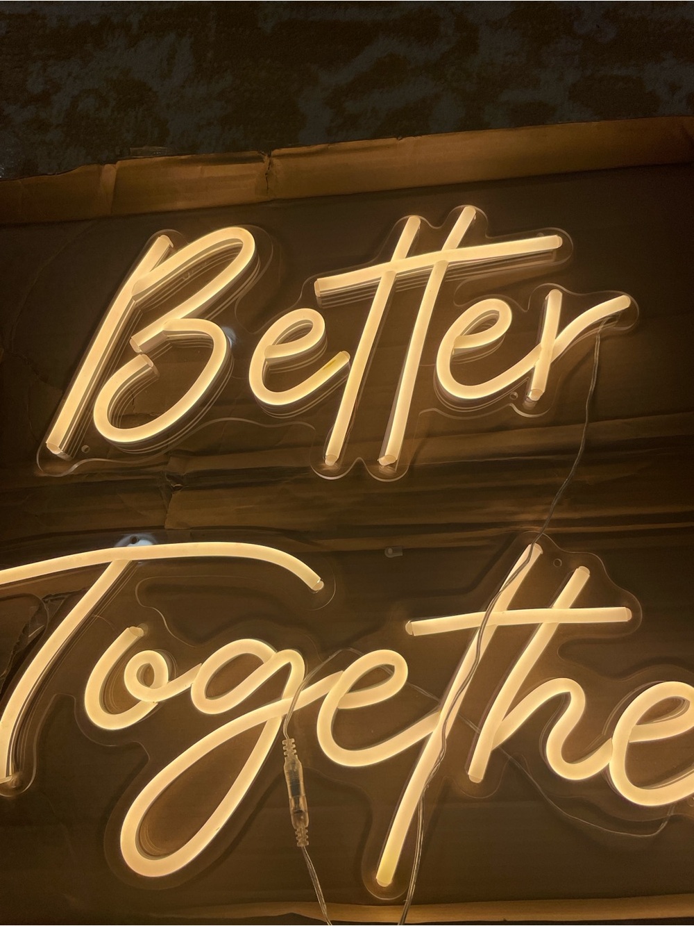 "Better Together" Warm White Neon Sign